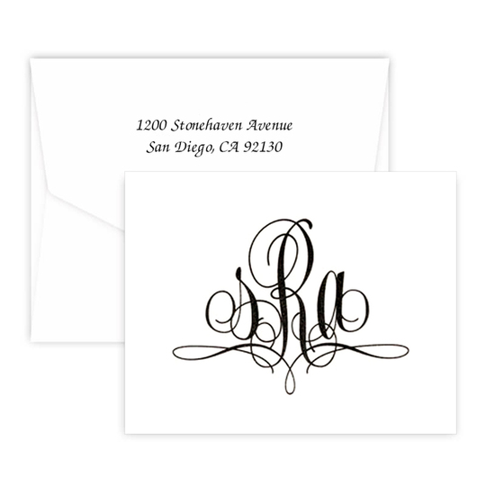Paris Monogram Note Cards
